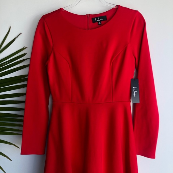 NWT LULU’S Red chic stretchy dress small s - Picture 4 of 8